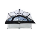 Piscine EXIT Soft Grey 300x200x65cm avec pompe filtrante et d&ocirc;me - gris