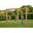 EXIT Linea Massiv 140 Balan&ccedil;oire double en bois avec barre fixe