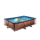 Piscine EXIT Wood 300x200x65cm avec pompe filtrante - marron