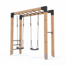 EXIT Linea Robust 110 Barre de singe en bois avec balan&ccedil;oire double