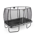 Trampoline EXIT Elegant Premium de 244x427cm avec filet de sécurité Deluxe - gris