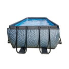 Piscine EXIT Stone 540x250x122cm avec pompe filtrante - grise