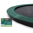 Trampoline EXIT InTerra groundlevel ø427 cm avec filet de sécurité - vert