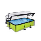Piscine EXIT Lime 220x150x65cm avec pompe filtrante et dôme - vert