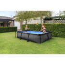 Piscine EXIT Black Wood 300x200x65cm avec pompe filtrante - noir