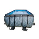 Piscine EXIT Stone 400x200x122cm avec pompe filtrante à sable - grise