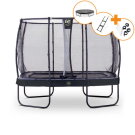 Trampoline EXIT Elegant Premium ensemble complet 214x366cm - noir