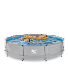 Piscine EXIT Soft Grey ø360x76cm avec pompe filtrante - gris