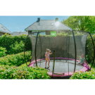 Trampoline enterré EXIT Silhouette ø427cm avec filet de sécurité - rose
