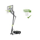 Panneau de basket mobile &agrave; roulettes avec cercle dunk EXIT Galaxy - vert/noir
