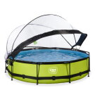 Piscine EXIT Lime ø360x76cm avec pompe filtrante et dôme - vert
