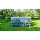 Piscine EXIT Stone 540x250x122cm avec pompe filtrante à sable et dôme et pompe à chaleur - grise