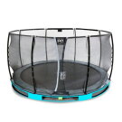 Trampoline enterré EXIT Elegant Premium ø427cm avec filet de sécurité Deluxe - bleu