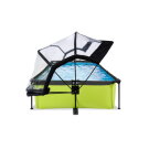 Piscine EXIT Lime 220x150x65cm avec pompe filtrante et dôme - vert