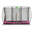 Trampoline enterré EXIT Silhouette 244x366cm avec filet de sécurité - rose