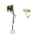 Panneau de basketball EXIT Galaxy pour fixation au sol avec anneau de dunk - black edition