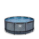 Piscine EXIT Stone ø360x122cm sans pompe et échelle - gris