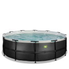 Piscine EXIT Black Leather ø450x122cm sans pompe et échelle - noir