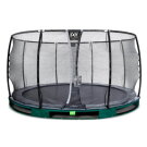 Trampoline enterré EXIT Elegant Premium ø427cm avec filet de sécurité Deluxe - vert