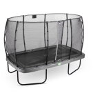 Trampoline EXIT Elegant de 244x427cm avec filet de sécurité Economy - gris