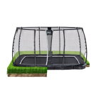 Trampoline EXIT Supreme groundlevel 214x366cm avec filet de sécurité - noir