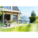 Piscine EXIT Soft Grey ø360x76cm avec pompe filtrante et dôme - gris