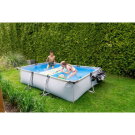 Piscine EXIT Soft Grey 300x200x65cm avec pompe filtrante et d&ocirc;me - gris
