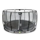 Trampoline enterré EXIT Elegant Premium ø366cm avec filet de sécurité Deluxe - gris