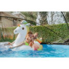 Piscine EXIT Stone ø427x122cm avec pompe filtrante à sable et dôme - grise