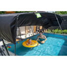 Piscine EXIT Soft Grey 300x200x65cm avec pompe filtrante et voile d'ombrage - gris