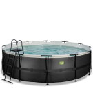 Piscine EXIT Black Leather ø488x122cm avec pompe filtrante - noir