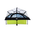 Piscine EXIT Lime 300x200x65cm avec pompe filtrante et d&ocirc;me - vert