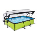Piscine EXIT Lime 300x200x65cm avec pompe filtrante et d&ocirc;me - vert