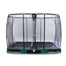 Trampoline enterré EXIT Elegant Premium de 214x366cm avec filet de sécurité Deluxe - vert
