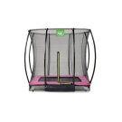 Trampoline enterré EXIT Silhouette 153x214cm avec filet de sécurité - rose
