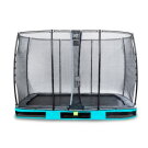 Trampoline enterré EXIT Elegant de 214x366cm avec filet de sécurité Economy - bleu