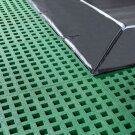 EXIT Dynamic trampoline enterré au niveau du sol 244x427cm avec dalles de sécurité Freezone - noir