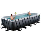 Piscine EXIT Black Leather 540x250x122cm avec pompe filtrante - noir
