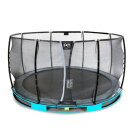 Trampoline enterré EXIT Elegant Premium ø366cm avec filet de sécurité Deluxe - bleu