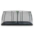EXIT Dynamic trampoline enterré au niveau du sol 305x519cm avec filet de sécurité - noir