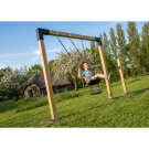 EXIT Linea 85 Balançoire double en bois avec barre fixe
