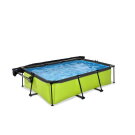 Piscine EXIT Lime 220x150x65cm avec pompe filtrante et voile d'ombrage - vert