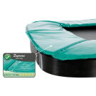 Trampoline EXIT Supreme groundlevel 214x366cm avec filet de sécurité - vert