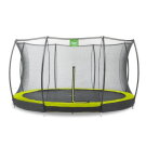 Trampoline enterré EXIT Silhouette ø366cm avec filet de sécurité - vert