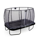 Trampoline EXIT Elegant Premium de 214x366cm avec filet de sécurité Deluxe - noir