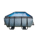 Piscine EXIT Stone 400x200x100cm avec pompe filtrante - grise
