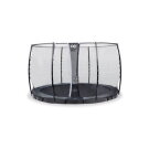 Trampoline EXIT InTerra groundlevel ø305 cm avec filet de sécurité - gris