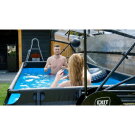 Piscine EXIT Stone 400x200x100cm avec pompe filtrante à sable et dôme - grise