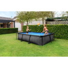 Piscine EXIT Black Wood 300x200x65cm avec pompe filtrante - noir