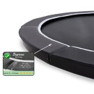 Trampoline EXIT Supreme groundlevel ø305cm avec filet de sécurité - noir